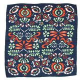 Les Belles Vagabondes Navy Arabesque Silk Scarf