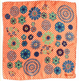 Les Belles Vagabondes Orange Faience Silk Scarf