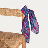 Les Indiennes de Nîmes "Bouquet" Purple scarf