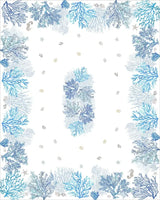 Ma Belle Provence Rectangular "Blue Coral" Tablecloth