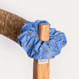 "Medallion" Blue Scrunchie