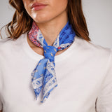 Les Indiennes de Nîmes "Blue Patchwork" Scarf