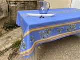 Rectangular "Clos des Oliviers" Blue Tablecloth