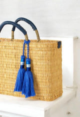 Ma Belle Provence Blue Colorful Reed Basket (multiple colors)