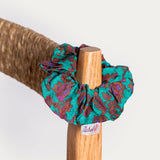 Les Indiennes de Nîmes "Emerald" Scrunchie