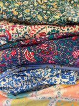 Les Indiennes de Nîmes "Bouquet" Purple scarf