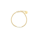 Jour de Mistral Short Gold Beads & Pearl Bracelet