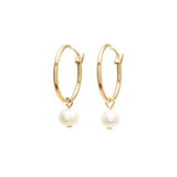 Jour de Mistral Hoop Earrings with Pearl
