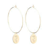 Jour de Mistral Provence Medallion Hoop Earrings