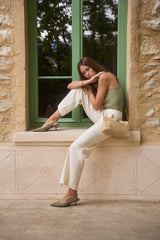 Ma Belle Provence Raffia Purse with open weave
