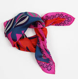 Fuchsia Bird Silk Scarf