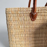Ma Belle Provence Reed basket with long leather handles