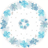 Ma Belle Provence Round "Blue Coral" Tablecloth