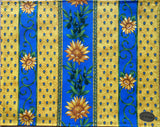 Le Cluny Sunflowers Blue Placemat
