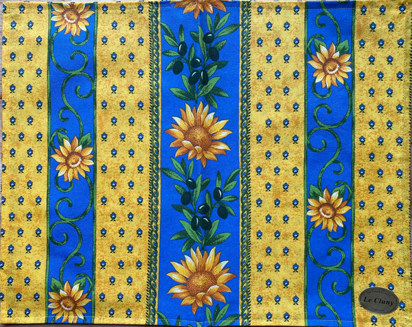Sunflowers Blue Placemat