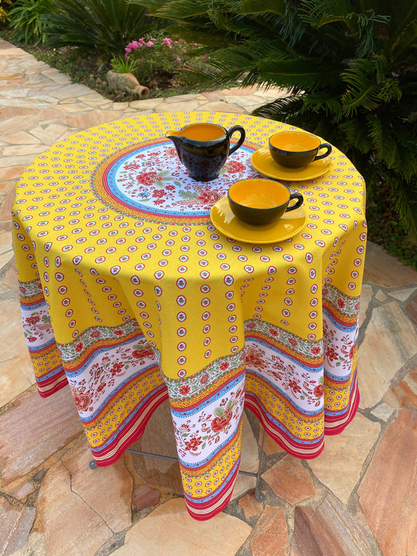 Round "Gordes" Yellow Tablecloth