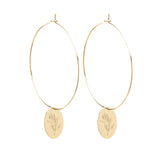 Provence Medallion Hoop Earrings