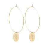 Jour de Mistral Provence Medallion Hoop Earrings
