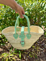 Ma Belle Provence Green Small French basket (multiple colors)