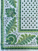 Ma Belle Provence Rectangular "Mirabeau" Green Coated Tablecloth