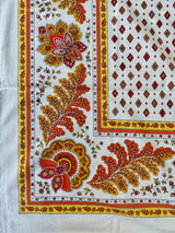Ma Belle Provence Rectangular "Mirabeau" Orange Coated Tablecloth