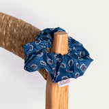 "Medallion" Navy Scrunchie