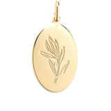 Jour de Mistral Olive Branch Medallion Provence Medallion Hoop Earrings
