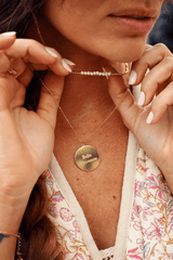 Jour de Mistral Short Gold Beads & Pearl Necklace