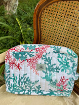 L'Ensoleillade Large "Coral" Cosmetic Bags