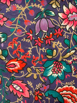 Les Indiennes de Nîmes "Bouquet" Purple scarf