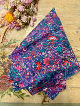 Les Indiennes de Nîmes "Bouquet" Purple scarf