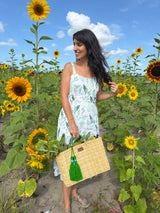 Ma Belle Provence Colorful Reed Basket (multiple colors)