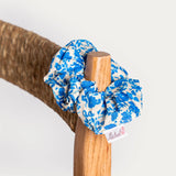 "Botanical" Blue Scrunchie