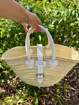 Ma Belle Provence White Small French basket (multiple colors)