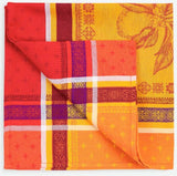 Tissus Toselli "Citrus" Red & Gold Jacquard Napkin