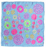 Les Belles Vagabondes Blue Faience Silk Scarf