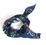 Les Belles Vagabondes Blue Arabesque Silk Scarf