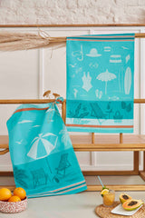 Coucke Beach tea towel