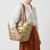 Ma Belle Provence Basket with Gold Sequins