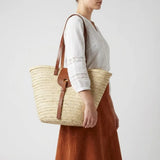 French basket with leather closure
