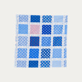 Les Indiennes de Nîmes "Blue Patchwork" Scarf