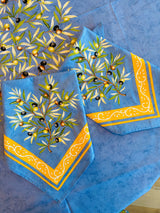 Round "Clos des Oliviers" Blue Tablecloth