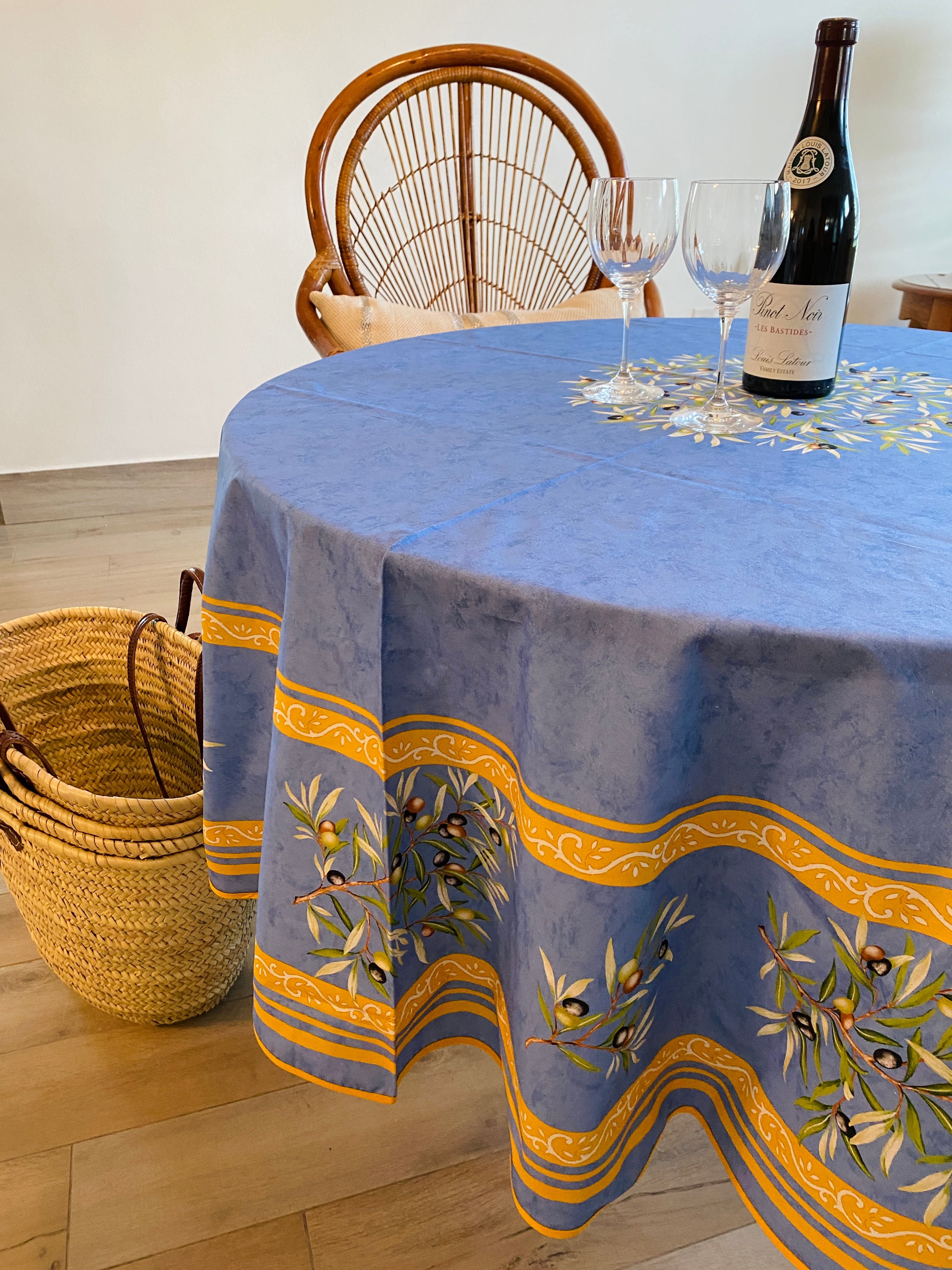 Canard Blue Paper Tablecloth