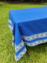 L'Ensoleillade Tablecloth Square "Esterel" Royal Blue Tablecloth
