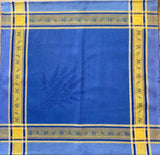 L'Ensoleillade Tablecloth "Senanque" Blue & Yellow Jacquard Napkin