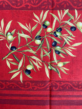 L'Ensoleillade Tablecloth 60" x 96" Rectangular "Clos des Oliviers" Red Tablecloth