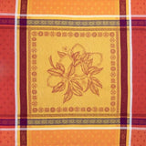Tissus Toselli "Citrus" Red & Gold Jacquard Napkin