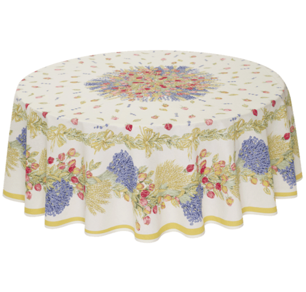 Round "Roses & Lavender" Tablecloth