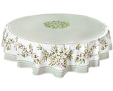 Tissus Toselli Round "Nyons" Sage Green Tablecloth