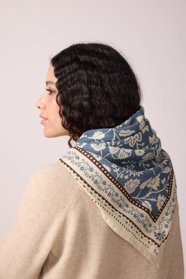 "Indian Summer" Blue Scarf